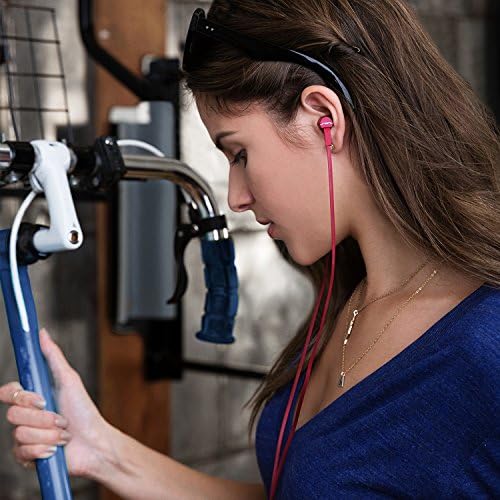 SOL REPUBLIC Jax Wired In-Ear Headphones for Android – Tangle-Free, Noise-Isolating Audio Experience with 4 Ear Tip Sizes for Customized Comfort – Stylish Red Design Perfect for Calls & Music Playback