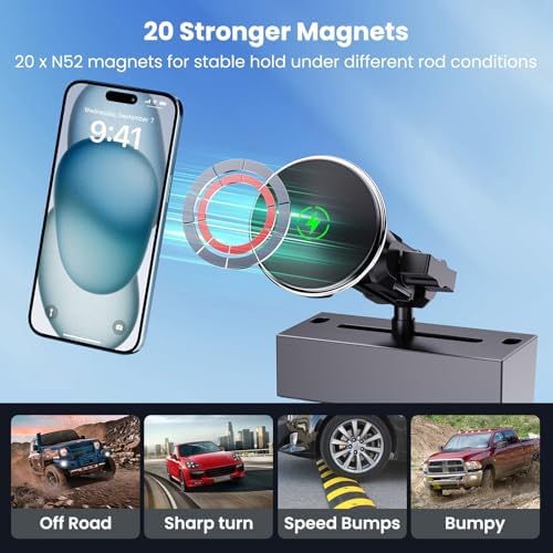 Kaishengyuan Premium Metal Phone Mount for 2019+ Ram Trucks – Durable Adjustable Dash Holder for Dodge RAM 1500/2500/3500 & TRX Models, 360° Rotatable Smartphone Stand for Ultimate Hands-Free Navigation & Safe Driving, Effortless Tool-Free Installation for All Smartphone Compatibility, Elevate Your Driving Experience with Enhanced Aesthetics and Functionality