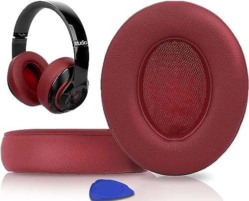 Transform Your Beats Studio Listening with Solo WIT Premium Replacement Ear Pads – Luxurious Soft Protein Leather Cushions Featuring Noise Isolation Memory Foam for Ultimate Comfort and Superior Sound Quality, Vibrant Orange Design for Enhanced Style with Studio 2 & 3 Headphones