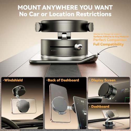 Ultimate Magnetic Suction Phone Holder for Cars – Advanced Retractable Mount with Versatile Armrest Clip for All Smartphones – Ensures Unmatched Stability and Hands-Free Navigation on Smooth Surfaces – Elevate Your Driving Experience with Reliable Grip and Storage Efficiency