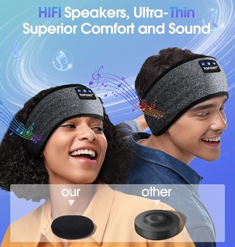 TOPOINT Premium Bluetooth Sports Headband Earphones – Unmatched Comfort for Yoga, Jogging & Sleep – Rapid USB-C Charging with Superior Sound Performance – Perfect Gift for Active Lifestyles and Relaxation Enthusiasts