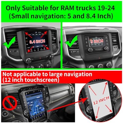 Secure Fit Car Phone Holder Mount for 2013-2018 Ram 1500, 2500, 3500 | 360° Adjustable Smartphone Cradle | Hands-Free Navigation and Calling | Durable Interior Accessory Enhancing Driver Safety and Convenience