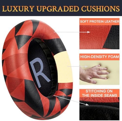 Upgrade Your Bose 700 Headphones with SOULWIT Luxurious Replacement Earpads – Premium Protein Leather & High-Density Foam for Optimal Noise Isolation and Comfort – Stylish Purple-Black Design Perfect for Audiophiles & Casual Listeners