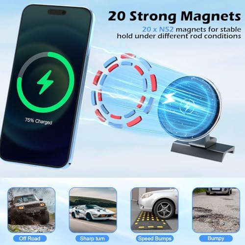 Enhance Your Driving Safety with the Kaishengyuan Magnetic Phone Holder for Toyota Tacoma (2016-2023) – Precision Adjustable Dashboard Clip Featuring 20 X Ultra-Strong Magnets for Unmatched Stability – Universal Smartphone Compatibility for Effortless Access to Navigation and Music