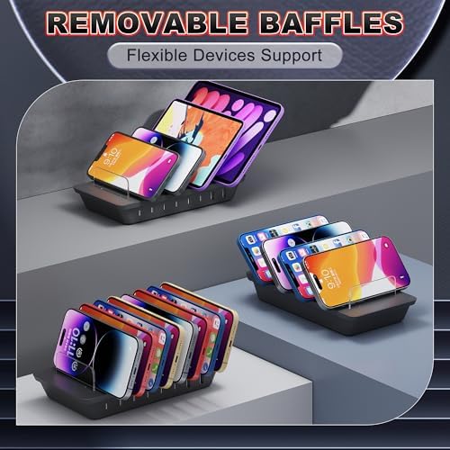 Ultimate 200 W Multi-Device Charging Station with 8 Ports – Fast USB-C Charger for Mac Book Pro/Air, 20 W PD Ports, 4.8 A USB Compatibility – Streamline Your Power Needs with Enhanced Speed and Safety Features