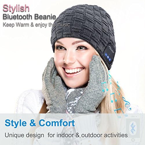 Bluetooth Beanie with Washable Wireless Headphones – Ultimate Outdoor Gear Featuring Bluetooth 5.0 for Crystal Clear Sound and Hands-Free Calls, Perfect for Hiking, Jogging, and Chill Days Outdoors