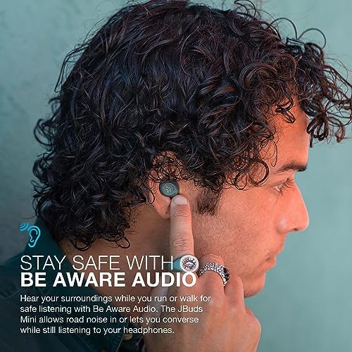 JLab JBuds Mini Tones True Wireless Earbuds – Ultra-Lightweight Bluetooth Earbuds with IP55 Sweat & Dust Resistance, Seamless Multipoint Connectivity for Effortless Device Switching, Enhanced Be Aware Audio for Safety, and Customizable EQ Modes for Superior Sound and Clear Calls, Ideal for Active Lifestyles and Everyday Adventures