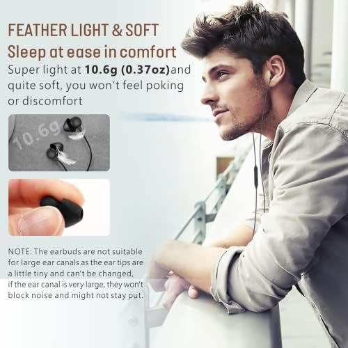 Discover Ultimate Serenity with Hearprotek Sleep Earbuds – Soft In-Ear Noise Reduction Headphones for Side Sleepers, Yoga & Travel, Featuring Built-in Mic for Hands-Free Calls and Enhanced Device Compatibility, Perfect for Relaxation and Meditation