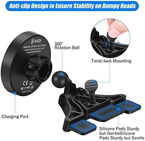 Revolutionize Your Driving Experience with the 15 W Magnetic Wireless Car Charger CD Slot Mount – Fast Charging for i Phone 13/12 Series with Effortless Mag-Safe Compatibility and Secure Auto-Alignment, Ideal for Hands-Free Navigation and Safety in Your Vehicle