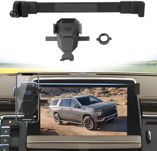 Premium Adjustable Car Phone Holder for Chevrolet Suburban 2021-2024 – Tailored 10.2-Inch Screen Mount for Optimal Hands-Free Use, Ultra-Stable Design Compatible with All Smartphones – Elevate Your Driving Safety and Convenience