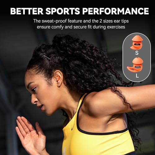 Elevate Your Sleep Quality with Sleepals Micro Sleep Earbuds – Perfectly Designed for Side Sleepers, Ultra-Lightweight and Noise-Reducing Headphones in Vibrant Orange | Ideal Travel Companion for Ultimate Relaxation – Enjoy 4 Hours Playtime, 28 Hours with Charging Case, Effortless Device Compatibility for Seamless Listening Experience