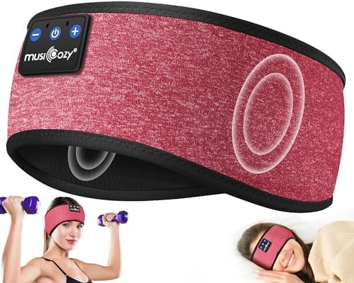 MUSICOZY Bluetooth 5.4 Sleep Headband Headphones – Ultimate Wireless Comfort for Sleep, Workouts, and Travel – The Perfect Gift for Active Lifestyles with Rapid Pairing and Sweatproof Design