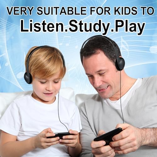 Bulk Kids Headphones – 25-Piece Classroom Audio Package for Enhanced Learning – Lightweight Adjustable On-Ear Design with Universal Device Compatibility in Sleek Black – Perfect for Engaging Group Activities and Extended Listening Comfort – Durable and Affordable Solution for Students and Adults