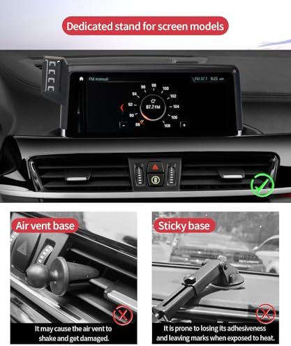 Wireless Charging car Phone Holder for BMW X1 2016-2022/BMW X2 2018-2023 Accessories 8.8-inch Screen Fixed Clip,360° Rotation car Phone Mount Compatible with MagSafe – Enhanced Compatibility and Speed