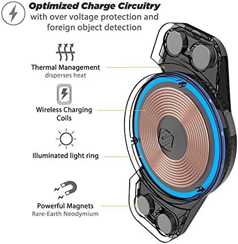 SCOSCHE Magic Mount Charge3 10 W Qi-Certified Vent Wireless Charger – Magnetic Phone Holder for Effortless Charging and Navigation in Your Car