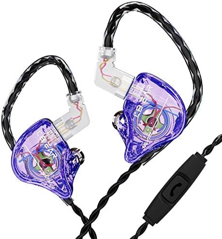 Unleash Superior Sound Quality with KBEAR Storm In-Ear Monitors – High-Fidelity 10 mm Dynamic Driver Earbuds in Stunning Purple for Musicians and Audiophiles – Ideal for Studio Use and Live Performances with Unmatched Comfort and Clarity