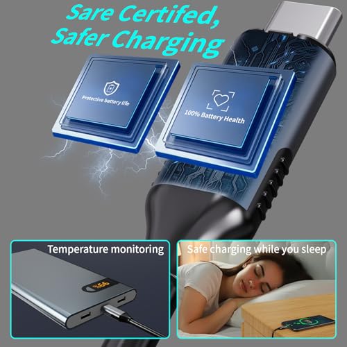 Ultimate 100 W Thunderbolt 3 Magnetic Cable – 5 FT for Rapid Charging & 20 Gbps Data Transfer | 4 K Video Output Compatible with Mac Book, i Pad Pro, e GPUs, SSDs & More | Enhanced Durability & Versatile Connectivity Solutions