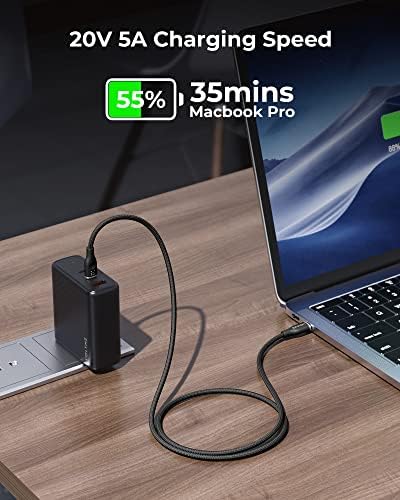 VOLTME 3.3 ft USB C Cable 2-Pack – Premium Nylon Braided Type C Charger for Fast Charging & High-Speed Data Transfer – Compatible with Mac Book Pro 2020, i Pad Pro 2021, Galaxy S22, Pixel, Switch & More – Durable, Universal Charging Solution in Grey for Enhanced Performance and Longevity