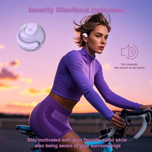Revolutionize Your Listening Experience with Advanced Bone Conduction Open Ear Earbuds – Bluetooth 5.4 Wireless Headphones Engineered for Outdoor Adventures – Sweat-Resistant and Ergonomically Designed for All-Day Comfort – Stay Aware with Superior Sound Quality While Jogging, Commuting, or Working – Ideal for Active Lifestyles and Safety-First Audio Enjoyment.