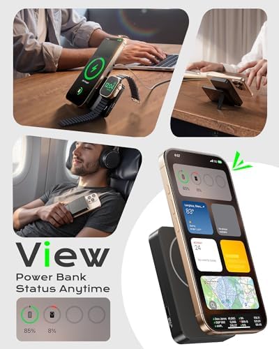 Revolutionary KU XIU 3-in-1 Mag-Safe Wireless Charging Station & Portable Power Bank – 5000 m Ah Fast Charger for i Phone 12-16, Apple Watch Ultra & Air Pods – Ultra-Compact, Foldable Design with Adjustable Viewing Stand for Effortless Travel – Advanced Compatibility & Intelligent Charging Solutions Explore the ultimate charging solution with the KU XIU 3-in-1 Mag-Safe Wireless Charger that seamlessly integrates a powerful 5000 m Ah battery, a versatile stand, and a cutting-edge charging station. Designed for modern travelers, this compact device supports i Phone 12-16 models, Apple Watch Ultra, and Air Pods, ensuring rapid 15 W wireless charging and 20 W PD for USB-C gadgets. The precision-engineered adjustable stand enhances your viewing experience while charging, making it perfect for entertainment on-the-go. Enjoy a sleek, foldable design that fits effortlessly in your pocket or bag, meeting aviation standards for hassle-free travel. With intelligent charging technology, prioritize device safety and longevity while enjoying a charging efficiency of up to 95%. Elevate your charging experience with the KU XIU – the perfect blend of style, practicality, and performance for today’s tech-savvy users.