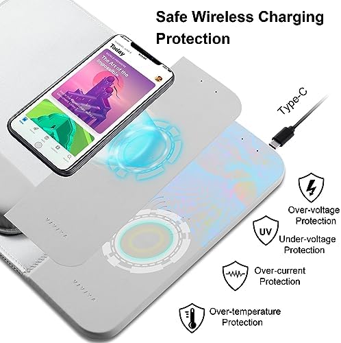 Transform Your Desk with the 15 W Ergonomic Wireless Charging Mouse Pad – Fast Qi Charging for i Phone 11-16 & Samsung Devices – Stylish Black With Detachable Wrist Support for Ultimate Comfort and Productivity