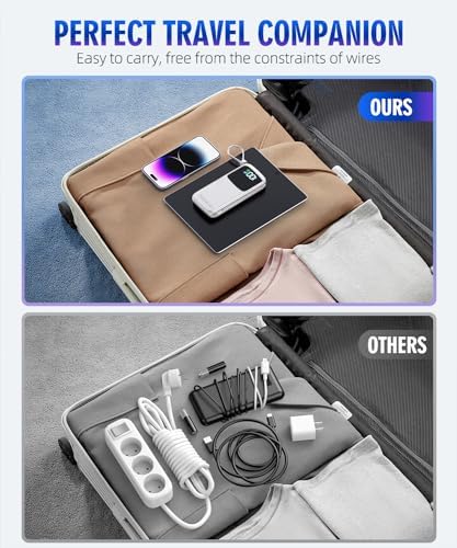 Ultimate 15,000 m Ah Portable Power Bank with Integrated AC Plug and Dual Output Cables – PD 30 W Fast Charging for i Phone, i Pad, and All Devices – Lightweight, Compact Design with LED Battery Indicator for On-the-Go Charging Solutions