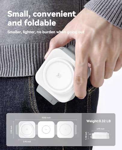 Magnetic 3-in-1 Wireless Charging Dock for Apple Devices – Fast Foldable Charger for i Phone 16/15/14/13/12 Pro Max, Apple Watch Series, and Air Pods – Ultimate Travel-Friendly Charging Solution with Enhanced Safety Features and Streamlined Design
