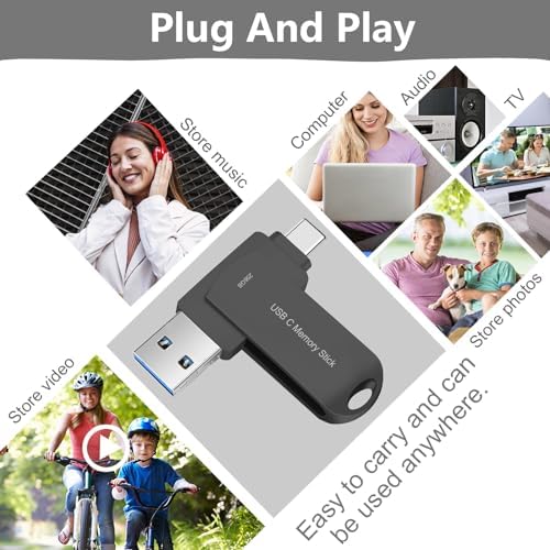 Revolutionize Your Data Management with the HUNPINS 256 GB USB C Thumb Drive – Ultra-Fast 170 MB/s Transfer Speed for Android Phones, Tablets, and PCs – Compact, Durable, and Versatile Memory Stick for Effortless File Backups and Transfers