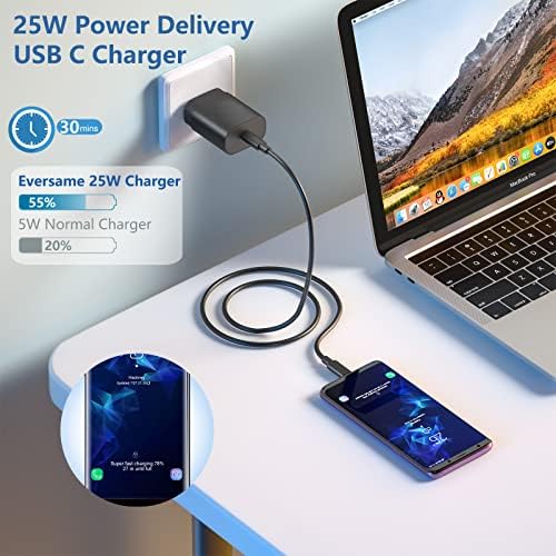 25 W USB C Charger Block 2-Pack – Super Fast Charging Power Adapter for i Phone 16/16 Plus/16 Pro/16 Pro Max/15/14/13/12, i Pad & Air Pods – Optimal Power Delivery & High Compatibility for Home and Travel Use