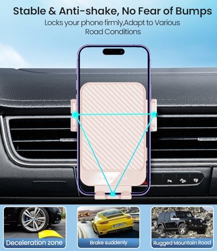 MOKPR 15 W Fast Wireless Car Charger Mount – Auto-Clamping Universal Phone Holder for i Phone 16/15/14/13/12 & Samsung S23/S22/S21 – 360° Adjustable Design for Dash, Windshield, Air Vent – Hassle-Free, High-Speed Charging Solution for On-the-Go Living