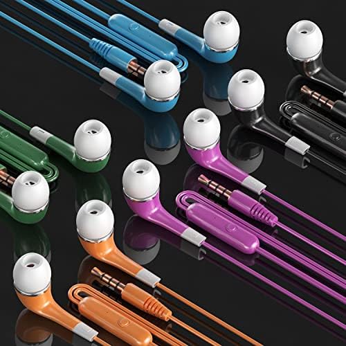 Colorful Bulk Kids Earbuds – 100 Pack Individually Packaged Classroom Earphones for Students, Libraries & Hospitals – Comfortable Fit, Enhanced Device Compatibility, Perfect for Group Learning Activities