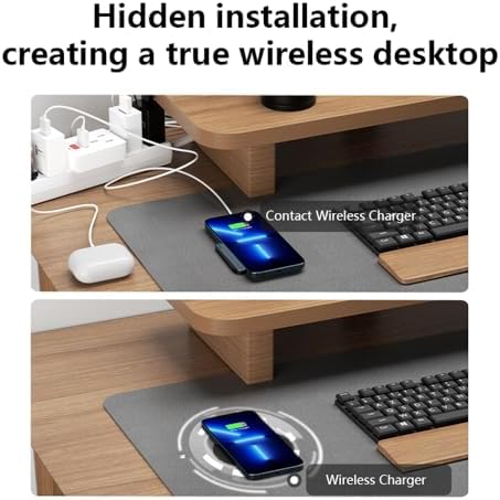 Revolutionize Your Charging Experience with the Hopopower Invisible Wireless Charger – Under Desk & Counter Station for i Phone 15/15 Plus/15 Pro Max/14 Pro/14 Pro Max/13, Featuring Quick Charge 3.0 Adapter for Ultra-Fast Power Delivery and Clutter-Free Design, Effortlessly Blending Style and Functionality in Any Workspace