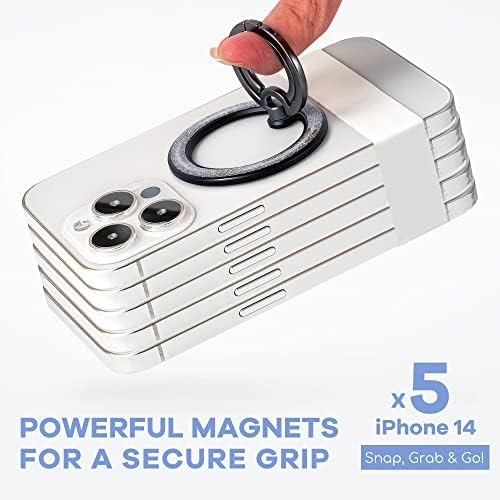 Neoguri Magnetic Phone Ring Holder – Versatile Grip & Kickstand for i Phone 14/13/12 Series – Glitter Silver & Rainbow Finish for Stylish Protection – Ultra-Strong Magnetic Design for Secure One-Handed Use & Hands-Free Viewing – Compatible with Magnetic Cases – Premium Zinc Alloy Construction with Long-Lasting Shine – 360° Rotation & 180° Flip for Optimal Comfort – Perfect for On-the-Go Video Calls & Streaming – Worry-Free 18-Month Warranty & Dedicated Customer Support