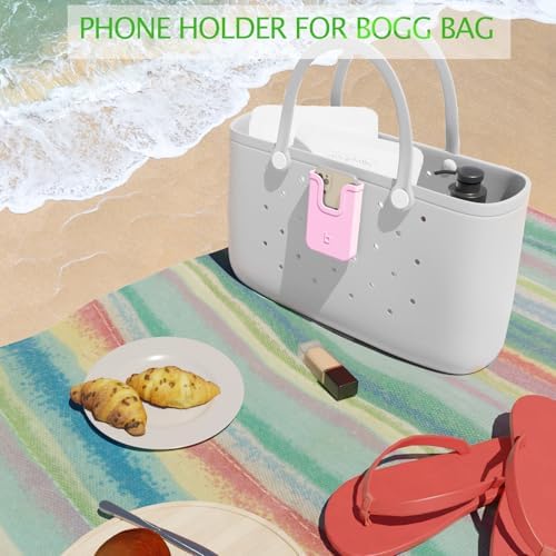 Silicone Phone Holder for Bogg Bags – Stylish and Functional Beach Accessory for i Phone & Android – Lightweight, Easy-to-Clean Vibrant Blue Attachment for Secure Device Protection During Outdoor Activities – Perfect for Sand and Surf Adventures