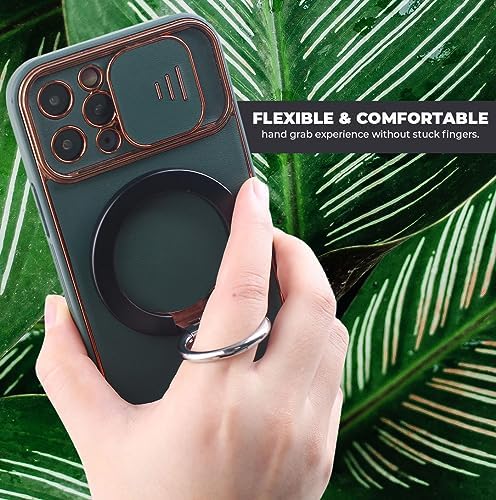 Magnetic Phone Ring Stand Holder Cell Phone Ring Holder 360 Degree Rotation Finger Ring Grip Adjustable Kickstand & Magnet Wireless Charging for iPhone 14 Plus 13 12 Pro Max Mini Accessories – White – Enhanced Compatibility and Speed