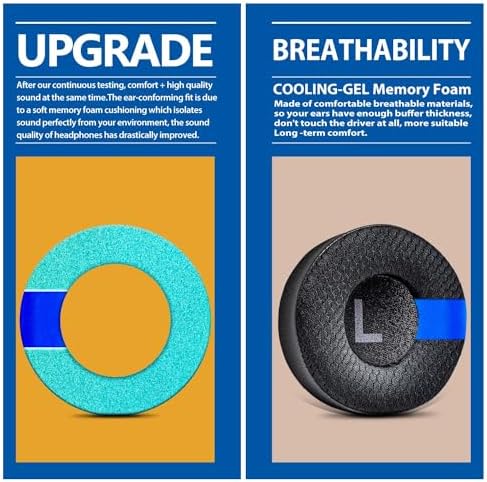 Upgrade Your Jabra REVO Headphones with TRANSTEK Premium Memory Foam Earpads – Luxurious Hybrid Velour for Ultimate Comfort, Effortless Installation, and Exceptional Sound Isolation for Audiophiles and Casual Listeners