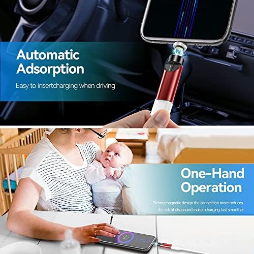 Revolutionize Your Charging with 540° Rotate Magnetic Charging Cables – 6.6 ft, 3-Pack, Universal Compatibility for USB Type C & Micro USB Devices, Fast Charging & 480 Mbps Data Transfer for Effortless Connectivity