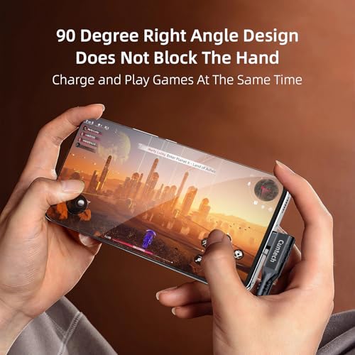 USB C 90 Degree Right Angle Cable 3.3ft 2-Pack, 240W PD Fast Charging 40Gbps Data Transfer 8K/4K Video USB C Cable for Thunderbolt 4/3 MacBook for iPhone 15 iPad Samsung Galaxy Other Type C Devices – Enhanced Compatibility and Speed