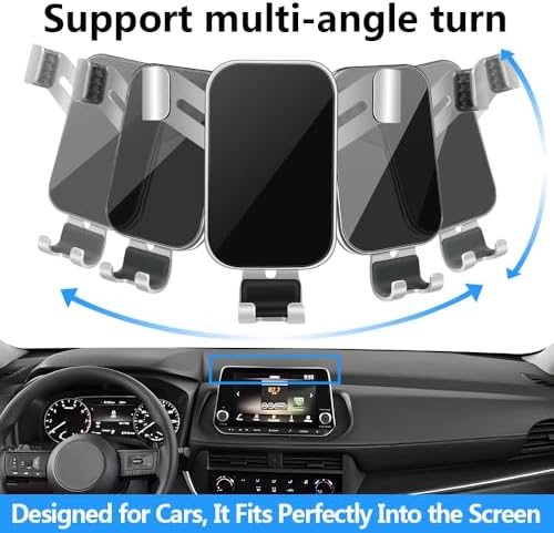 Nissan Rogue, Altima, and Sentra Car Phone Holder – 8-Inch Display Smartphone Mount for 2021-2025 Models – Premium Auto Accessory for Hands-Free Navigation, Calls, and Music Control – Adjustable Cradle for Universal Compatibility – Easy Tool-Free Installation and Durable Design
