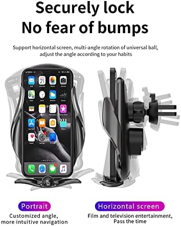 Innovative Wireless Car Charger Mount with Auto-Clamping Technology – 15 W Qi Fast Charging for All Smartphones, Magnetic DC Compatibility, and Sleek Design for Effortless Convenience in Your Vehicle