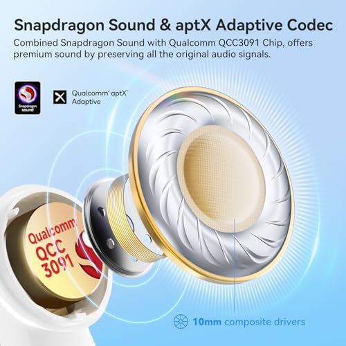 Unleash Superior Sound with Ear Fun Air Pro 4 Wireless Noise Cancelling Earbuds – Advanced Adaptive Hybrid Tech, Qualcomm Snapdragon Sound & apt X™ Lossless Audio for Exceptional Clarity – 52-Hour Playtime & Bluetooth 5.4 for Seamless Connectivity – Ideal for Music Lovers & Professional Calls