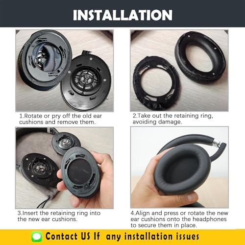 Ultimate Comfort Earpads for Mpow H19 IPO Noise Cancelling Bluetooth Headphones – Premium Memory Foam & Soft Protein Leather for Superior Sound Isolation and Unmatched Listening Pleasure