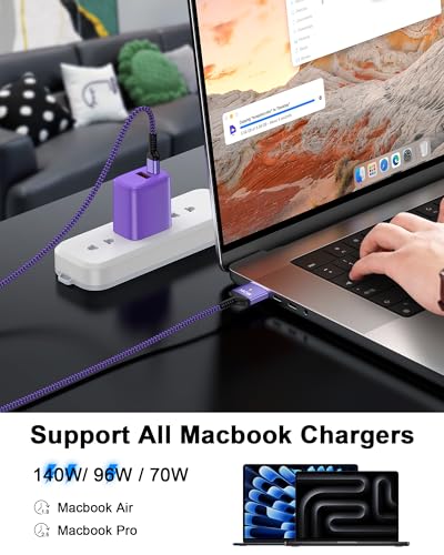 140 W Magnetic USB-C to Mag Safe 3 Charger for Mac Book Pro & Air – 6 Feet Long Fast Charging Cable for Enhanced Performance and Compatibility – Ideal for 16/14 Inch Mac Book Pro and 15/13 Inch Mac Book Air – Durable, Reliable Power Solution for On-the-Go Users