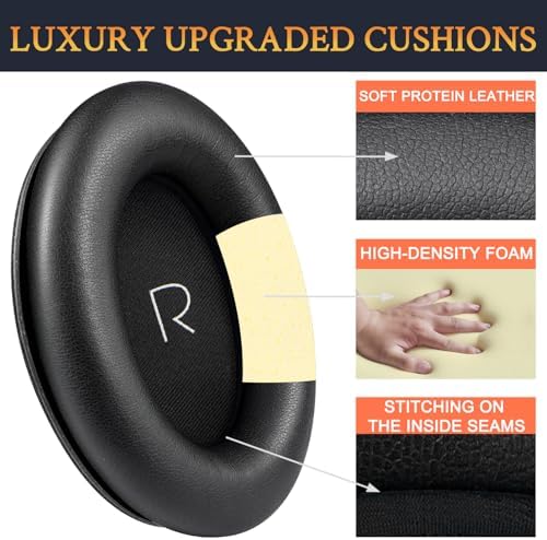 Elevate Your Audio Experience with SOULWIT Premium Replacement Ear Cushions for JBL Tour One & Tour One M2 – Luxurious Protein Leather Earpads with Noise Isolation Foam for Unmatched Comfort and Sound Clarity – Stylish Black Finish Ideal for Music Enthusiasts and Professionals