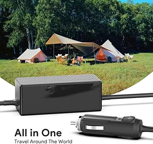 Ultimate 100 W USB-C Car Charger for Laptops & Drones – Fast Charging Adapter for Mac Book Pro/Air, Dell, HP, Lenovo, MSI, and More – Versatile 12 V-24 V DC Power Supply with 2.6 m Cable – Reliable & Efficient Charging for All Your Devices on the Go!