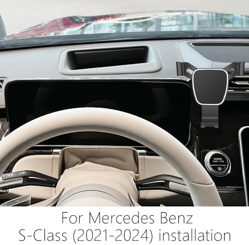 Luxury Mercedes Benz S Class Phone Holder 2021-2025 – Tailored Mount for S500, S580, S580 e 4 MATIC – Effortless Installation, Adjustable Angles & Secure Grip – Enhance Navigation Experience & Ensure Safety – Premium Auto Accessory for Stylish Connectivity
