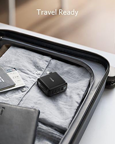 Anker 40 W 4-Port USB Fast Charging Hub – Compact Wall Charger with Foldable Plug for i Phone 14/13, i Pad Pro/Air/Mini, Galaxy S23/S22/S21, Note 20 Ultra & More – Multi-Device Power Solution for Ultimate Efficiency and Safety