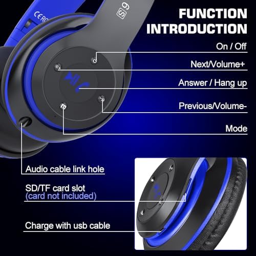 Ultimate Hi-Fi Over-Ear Wireless Bluetooth Headphones – Stylish Black & Gold Design with Built-In Microphone, FM Radio, and Foldable Portability for Superior Comfort and Enhanced Sound Experience