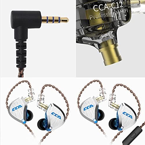 Elevate Your Sound Experience with CCA C12 Hybrid IEM Earphones – 5 Balanced Armature & 1 Dynamic Driver Design for Audiophiles, Musicians, and DJs – Superior Noise Isolation, Enhanced Compatibility, and Ergonomic Comfort for Extended Use