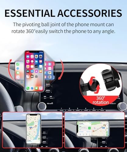Maser Weller Premium Car Phone Holder for 2018-2022 Honda Accord: 360° Rotatable Mount with Mag Safe Compatibility – Secure Clip Design for Enhanced Safety and Convenience Without Blocking Air Vents – Ideal for 8-Inch Screens and Daily Use
